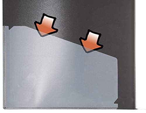 Storage Case Portfolio Art Folder with Plastic Sleeves eco001x2, Pack of 2 Books eco-eco A5 Size 50% Recycled 20 Pocket Black Presentation Display Book